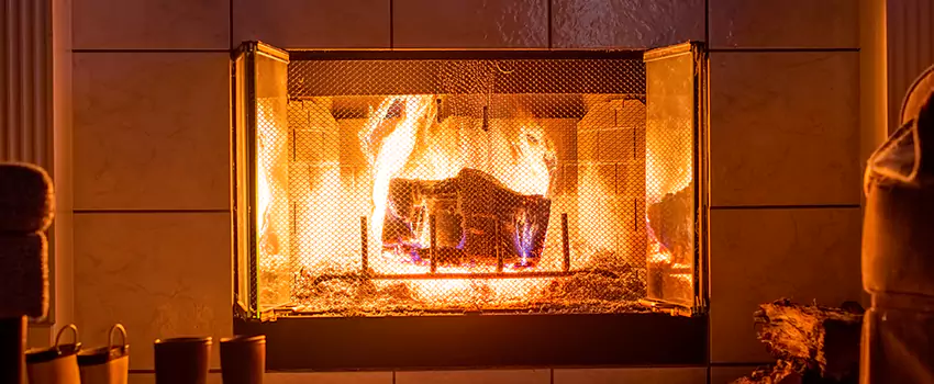Mendota Hearth Landscape Fireplace Installation in New City, New York